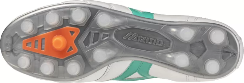 Mizuno Sport MORELIA II JAPAN FG Football - white/arcadia/lava orange