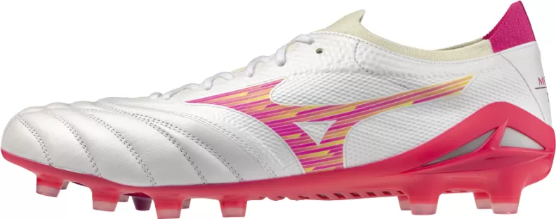Mizuno Sport MORELIA NEO IV ß ELITE FG Football - white/pink tetra/fuchsia purple