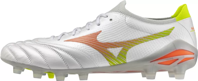 Mizuno Sport MORELIA NEO V ß ELITE FG Football - white/lava orange/evening prim
