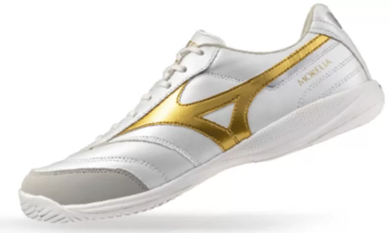 Mizuno Sport MORELIA SALA PRO IN Futsal - white/football gold/galaxy silver
