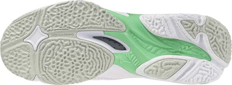 Mizuno Sport WAVE LIGHTNING Z8 Volleyball - white/black/frozen emerald