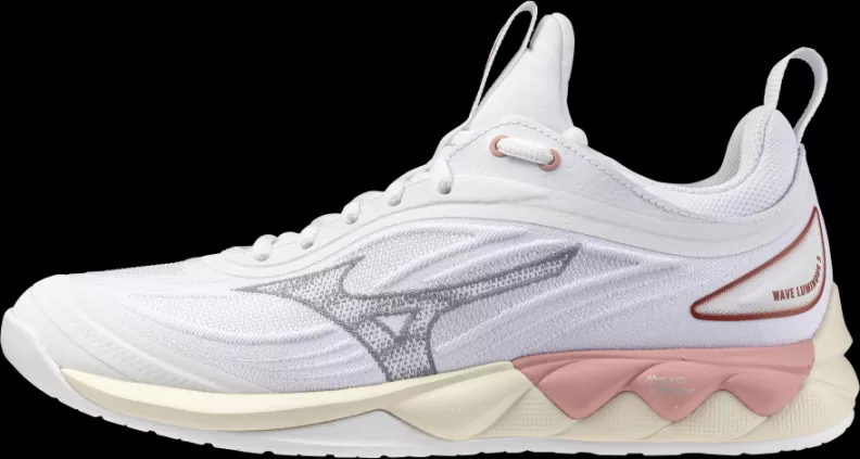 Mizuno Sport WAVE LUMINOUS 3 Volleyball - white/rose elegance/lava falls