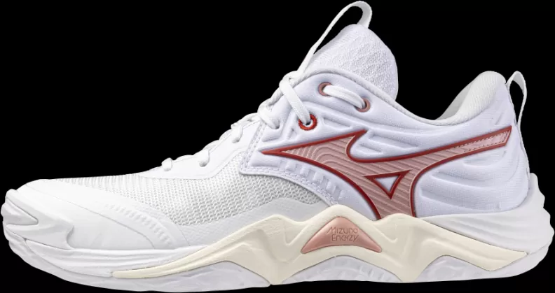 Mizuno Sport WAVE MOMENTUM ELITE Volleyball - white/rose elegance/lava falls