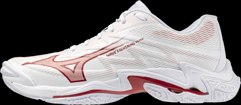 Mizuno Sport WAVE LIGHTNING ELITE Volleyball - white/rose elegance/lava falls