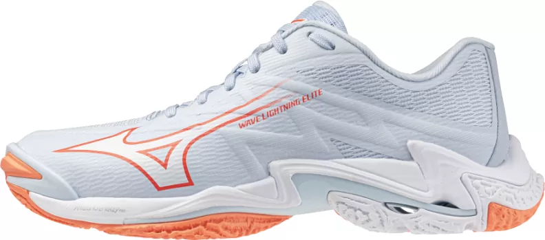 Mizuno Sport WAVE LIGHTNING ELITE Volleyball - blue finch/white/lava orange
