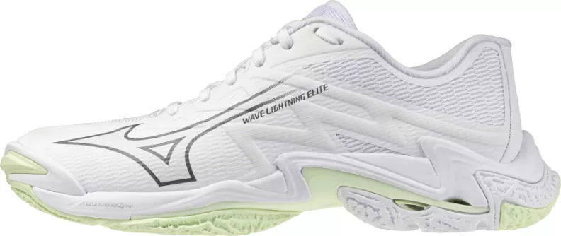 Mizuno Sport WAVE LIGHTNING ELITE Volleyball - white/balsam green/ambrosia