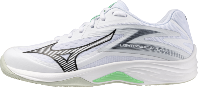 Mizuno Sport LIGHTNING STAR Z7 Jr Indoor - white/black/frozen emerald