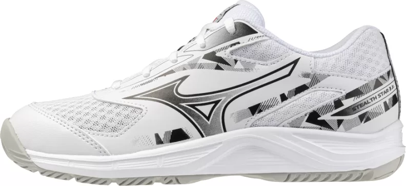 Mizuno Sport STEALTH STAR 3 Jr Indoor - white/black/fiery red