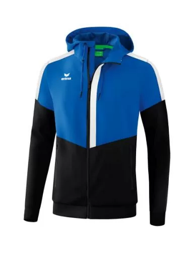 Erima Squad Tracktop Jacke mit Kapuze - new royal/schwarz/weiß
