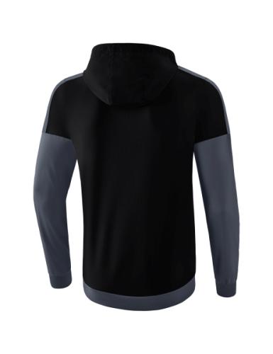 Erima Squad Tracktop Jacke mit Kapuze - schwarz/slate grey