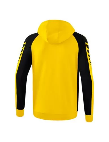 Erima Children's Six Wings Training Jacket with hood - yellow/black