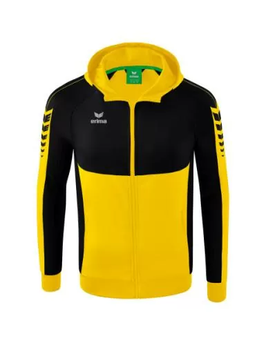 Erima Children's Six Wings Training Jacket with hood - yellow/black