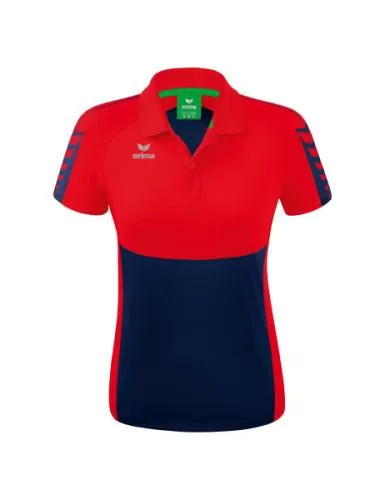 Erima Frauen Six Wings Poloshirt - new navy/rot