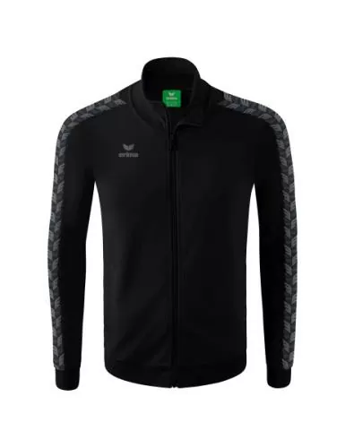 Erima Essential Team Tracktop Jacke für Kinder - schwarz/slate grey