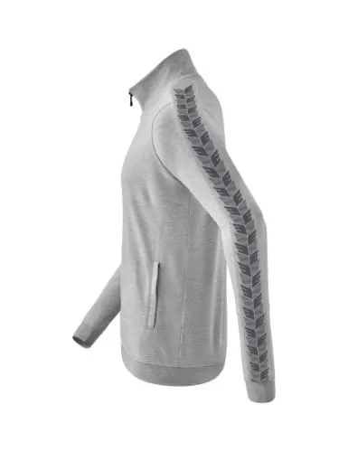 Erima Children's Essential Team Track Top Jacket - light grey marl/slate grey