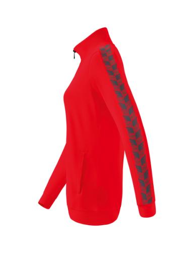 Erima Frauen Essential Team Tracktop Jacke - rot/slate grey