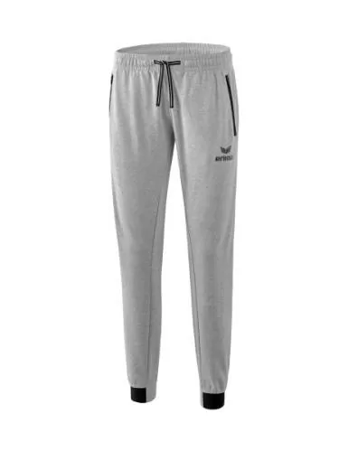 Erima Frauen Essential Sweathose - hellgrau melange/schwarz