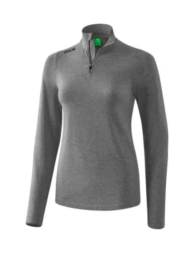 Erima Women's Polo-Neck Jumper - grey marl