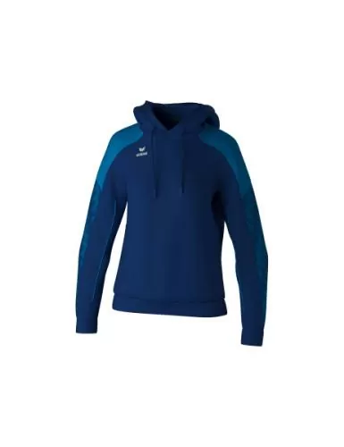 Erima Frauen EVO STAR Kapuzensweat - new navy/mykonos blue