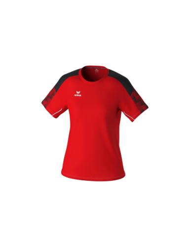 Erima Frauen EVO STAR T-Shirt - rot/schwarz (Grösse: 44)