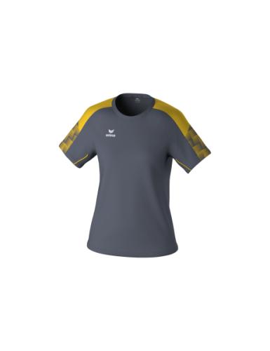 Erima Frauen EVO STAR T-Shirt - slate grey/gelb (Grösse: 44)