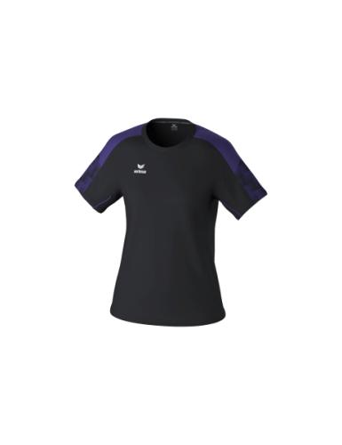 Erima Frauen EVO STAR T-Shirt - schwarz/ultra violet (Grösse: 44)