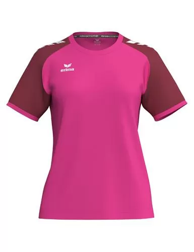 Erima Women's WINGS Jersey Shortsleeve - pink glo/bordeaux