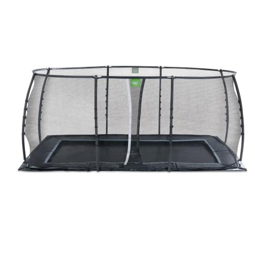 EXIT Dynamic ebenerdiges Trampolin  mit Sicherheitsnetz - schwarz, 305x519cm