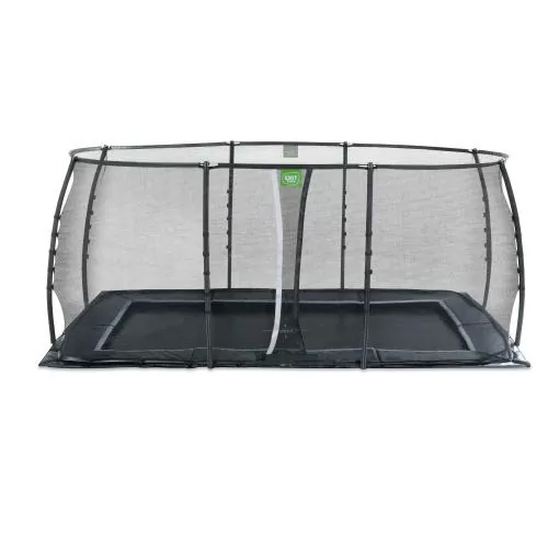 EXIT Dynamic ebenerdiges Trampolin mit Sicherheitsnetz - schwarz, 305x519cm