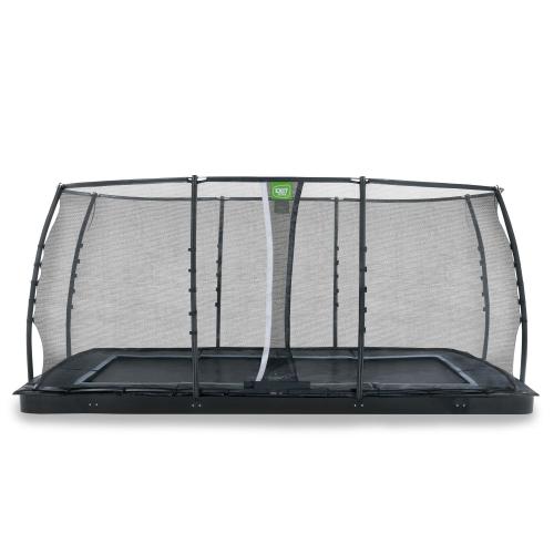 EXIT Dynamic ebenerdiges Trampolin  mit Sicherheitsnetz - schwarz, 305x519cm