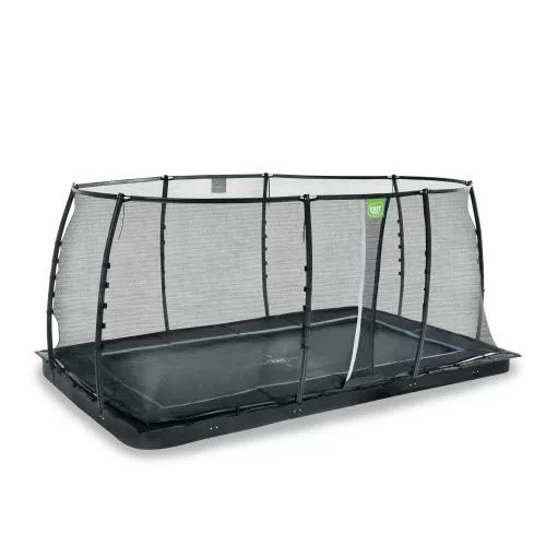 EXIT Dynamic ebenerdiges Trampolin mit Sicherheitsnetz - schwarz, 305x519cm