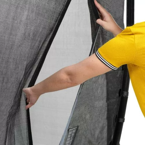 EXIT Dynamic ebenerdiges Trampolin mit Sicherheitsnetz - schwarz, 305x519cm