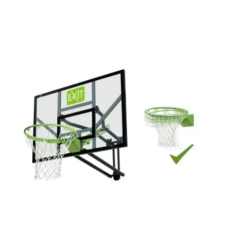 EXIT Galaxy Basketballkorb zur Wandmontage mit Dunkring - grün/schwarz, 117x145cm