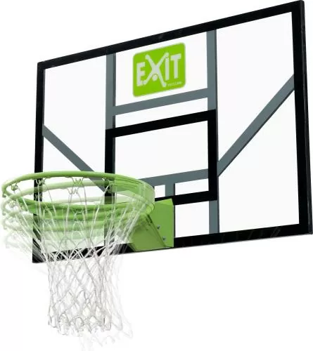 EXIT Galaxy basketball backboard with dunk hoop and net - green/black