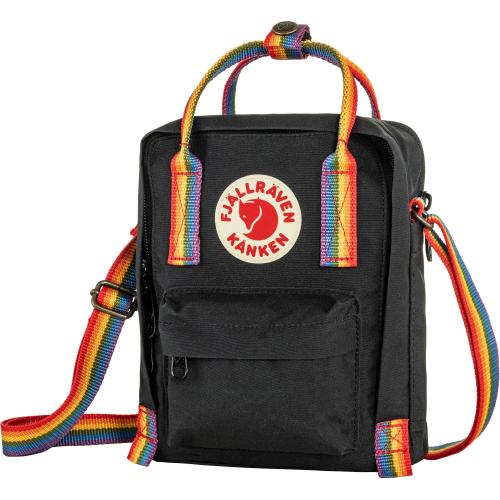 Fjällräven Kånken Rainbow Umhängetasche - black-rainbow pattern