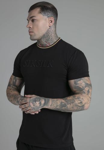 SikSilk T-Shirt Logo T-Shirt in Black - schwarz (Grösse: M)