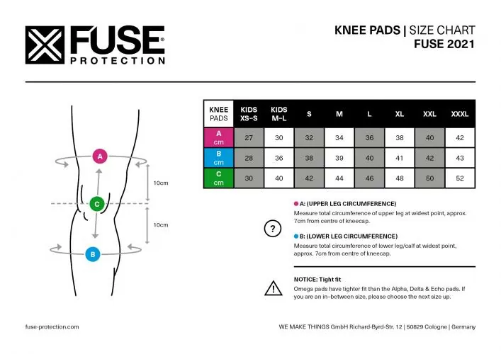 FUSE Omega Knie Protektor - schwarz/neon