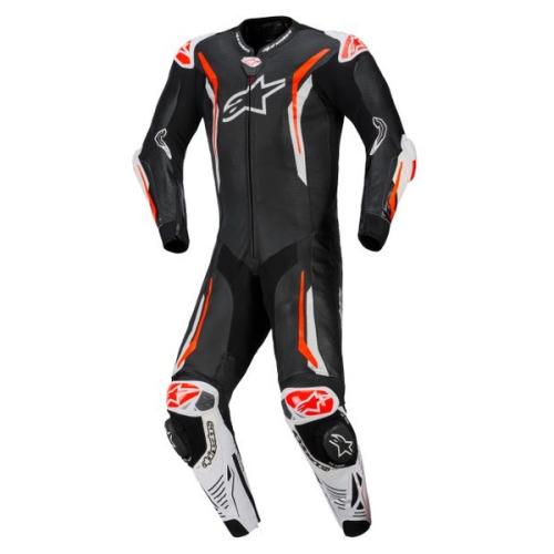 Alpinestars GP Tech V5 One-piece Leather Suit - black white fluo red