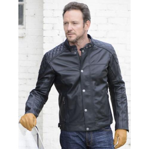 Oxford Hampton Leather Jacket - schwarz