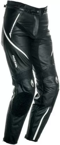 Richa Nikki Leather Pants Short Ladies - black white