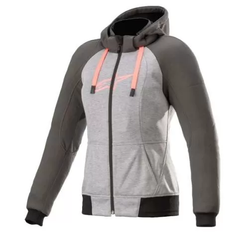 Alpinestars Stella Chrome Sport Hoodie - mel grey tar diva pink