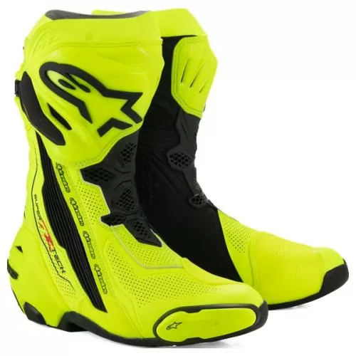 Alpinestars Supertech R Vented Boots - yellow fluo black