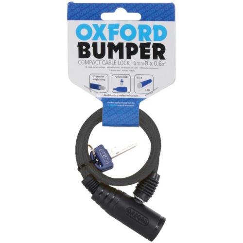 Oxford Bumper Cable Lock 6mm x 0.6mt Grey - 