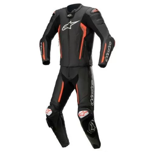 Alpinestars Missile V2 Two-piece Leather Suit - black red fluo