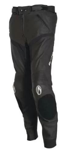 Richa Mugello Leather Pants Short - schwarz