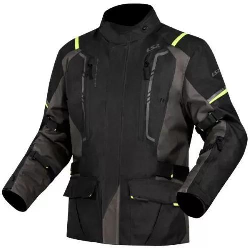 LS2 Narvik Men Jacket - grey black fluo yellow