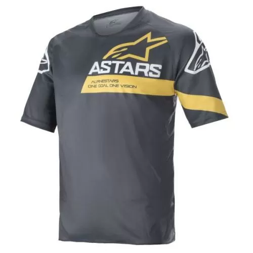 Alpinestars Racer V3 Short Sleeve Jersey - anthracite sulphur yellow