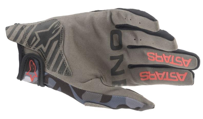 Alpinestars Radar Gloves - grey camo fluo red