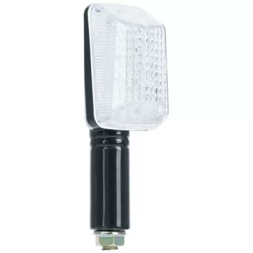 Oxford Rectangle Indicator Black Long Stem & Clear Lens - 