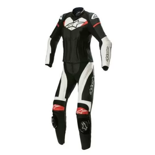 Alpinestars Stella GP Plus Two-piece Leather Suit - black white bright red